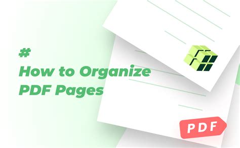 Organize PDF files .